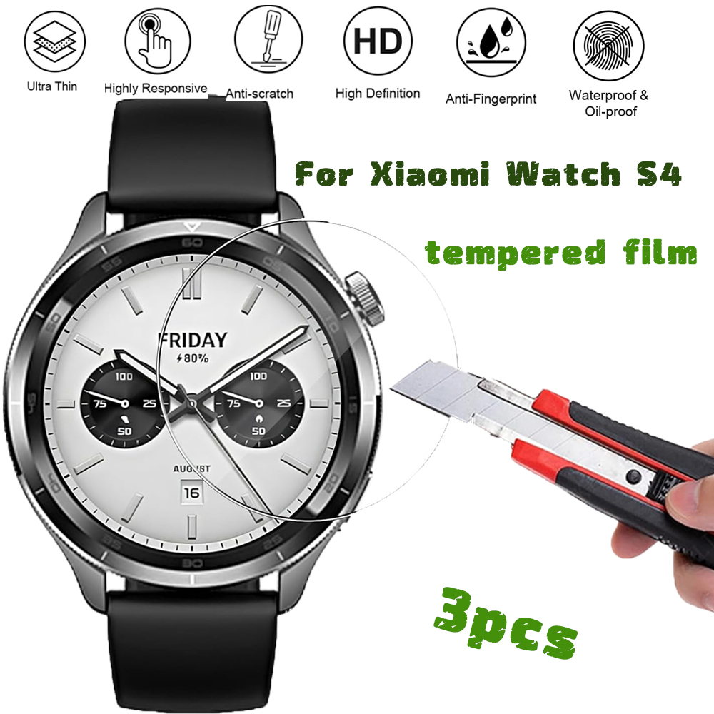 Xiaomi Smartwatch S4 Accessories - 3PCS Tempered Glass Smartwatch Screen Protector