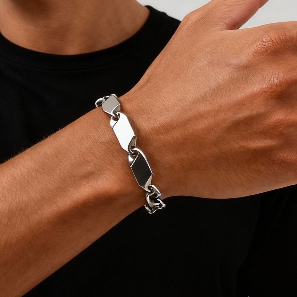Ceramic Link Bracelet - Cool Punk Stainless Steel Chain Bracelet