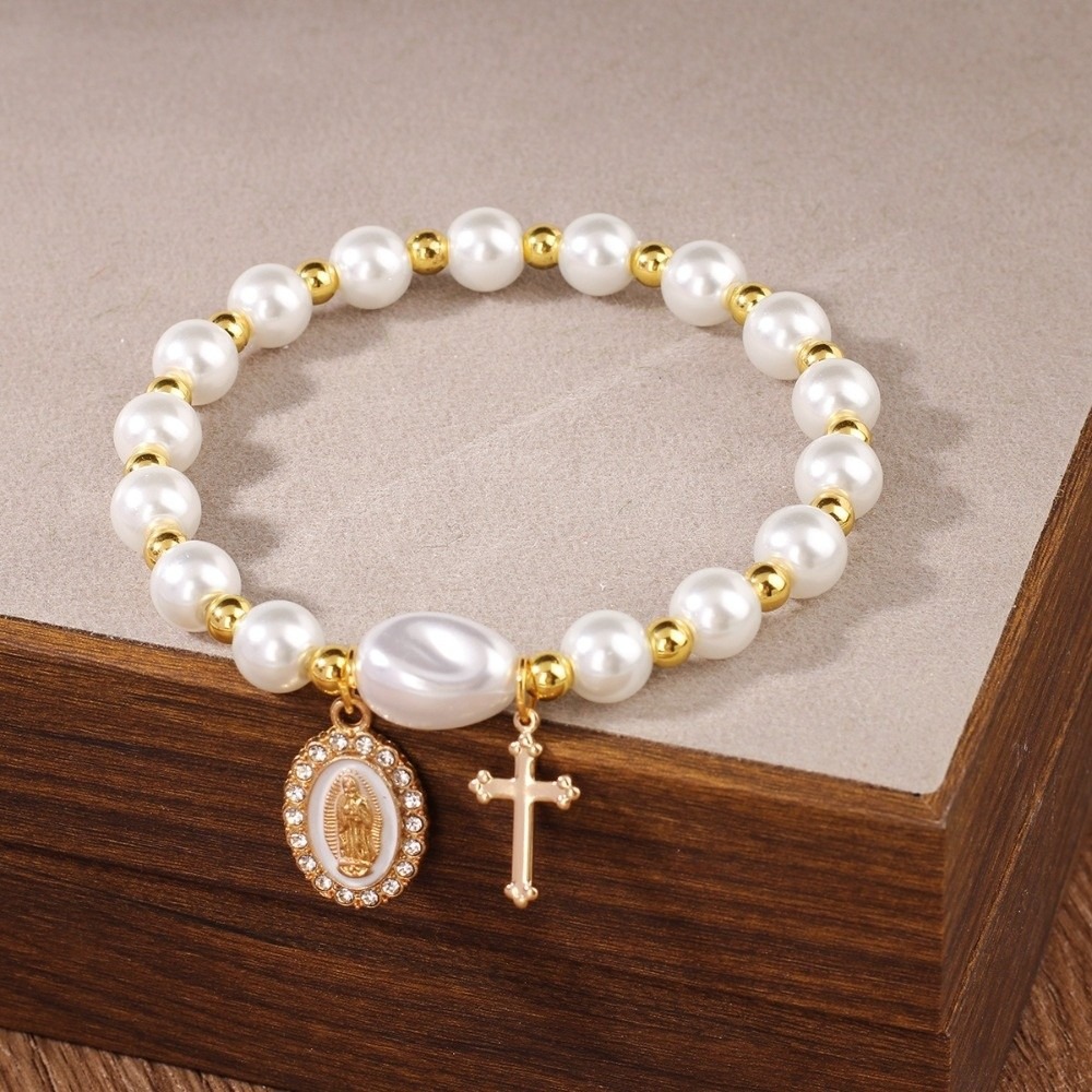 Ceramic Link Bracelet - Chinese Style Blue and White Porcelain