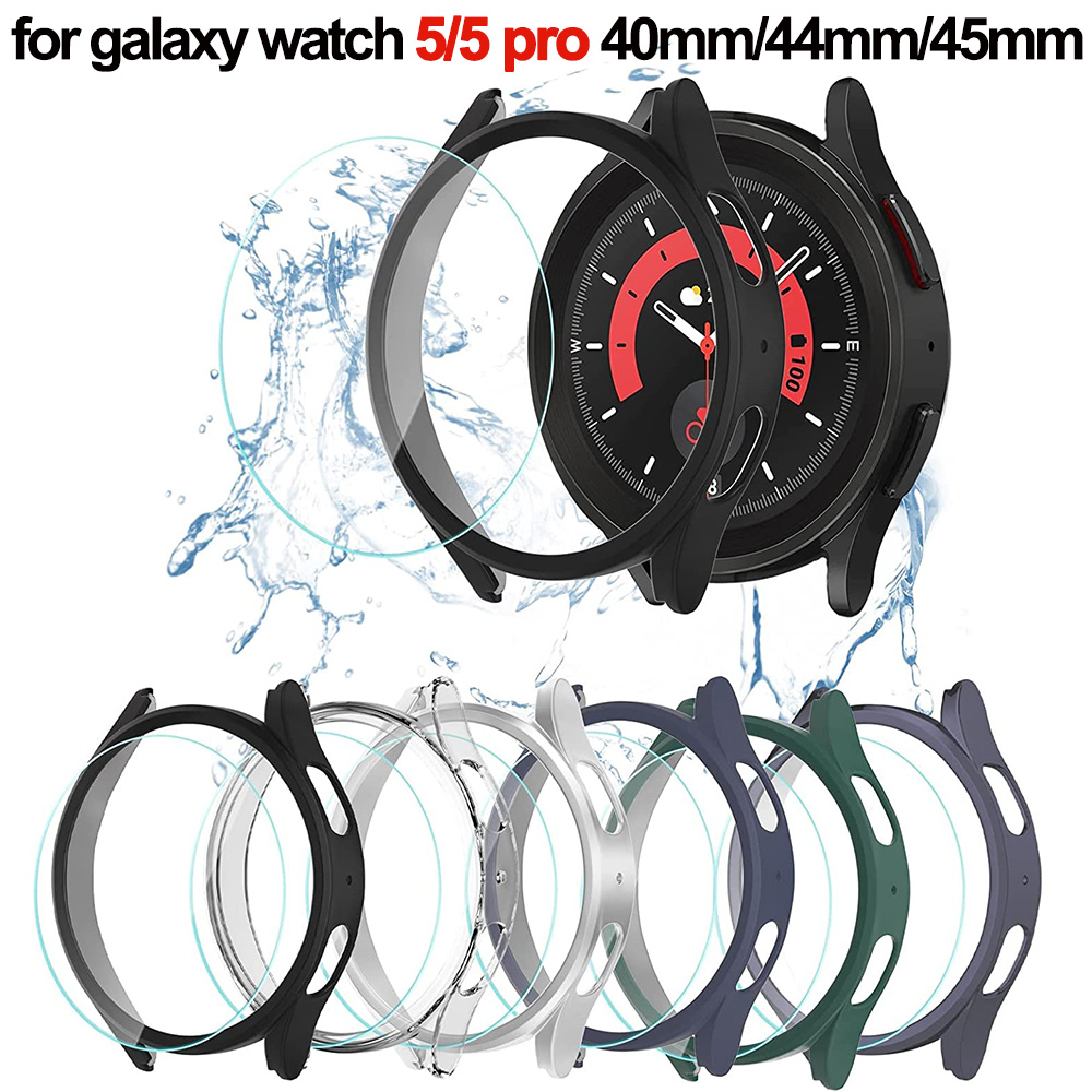 Accessories For Galaxy Watch 5 - Cover+Tempered Glass for Samsung Galaxy Watch