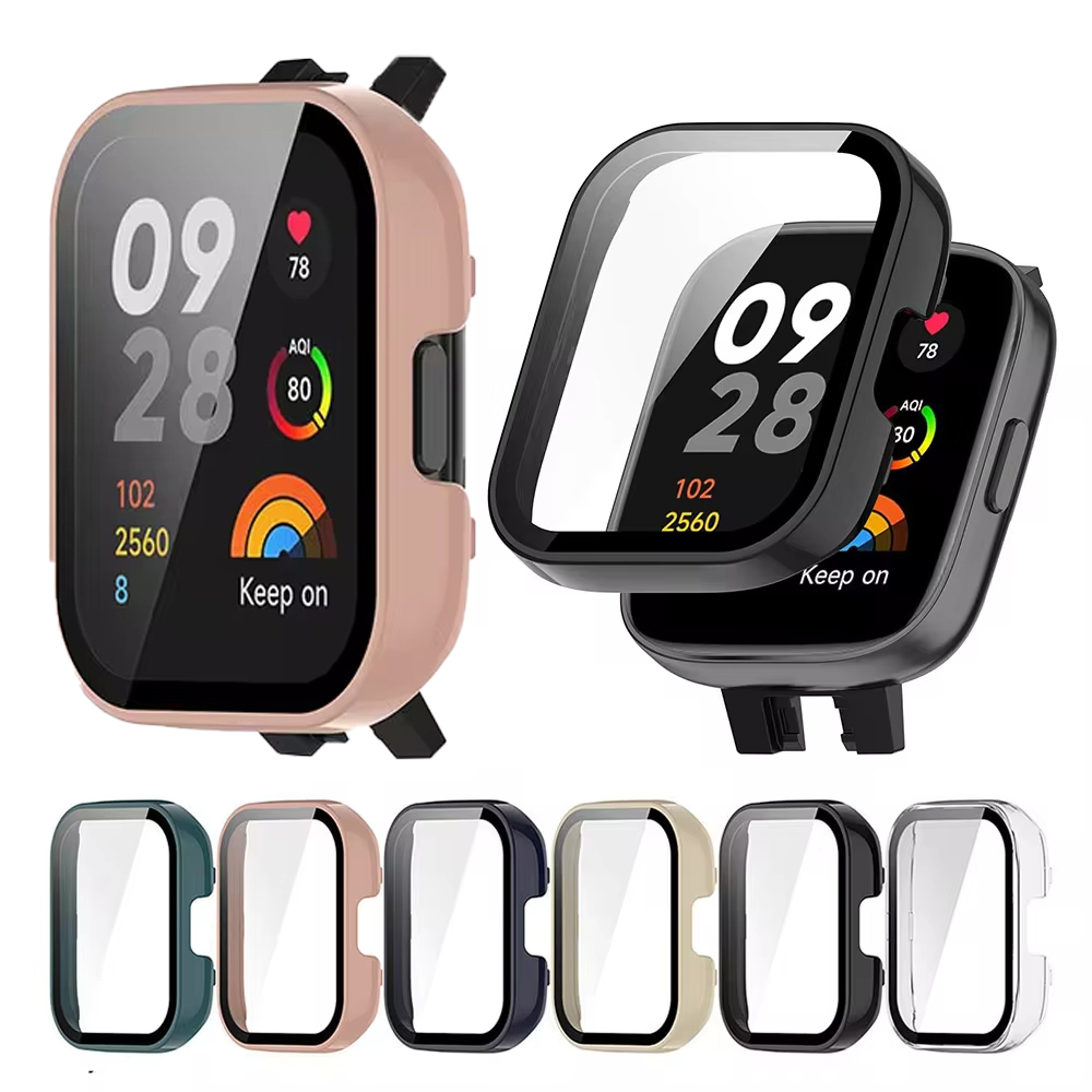 Garmin Smartwatch Accessories - Tempered Glass+Protective Cover Case for Redmi