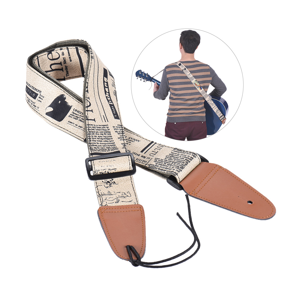 Leather Classic Strap - Comfortable Adjustable Guitar Shoulder Strap Synthetic