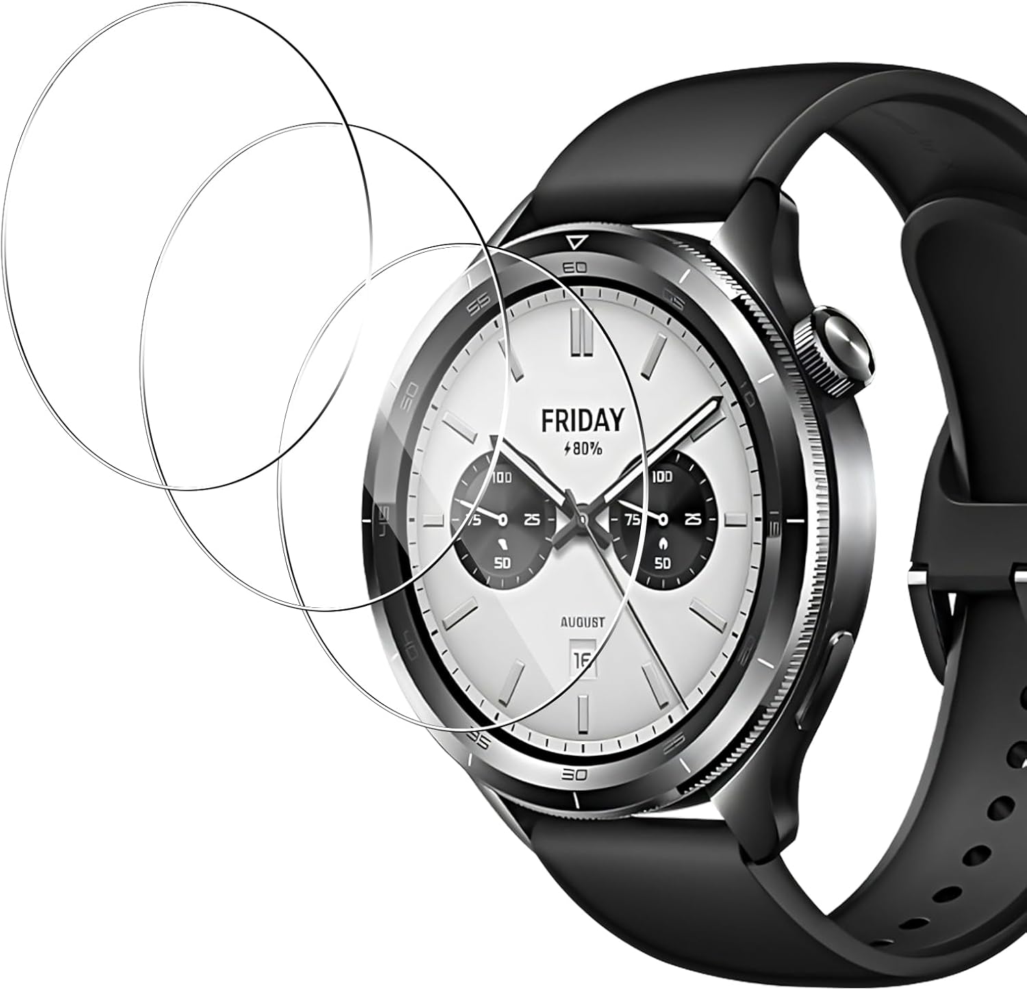 3PCS Tempered Glass Smartwatch - đánh giá và giá Xiaomi Smartwatch S4 Accessories