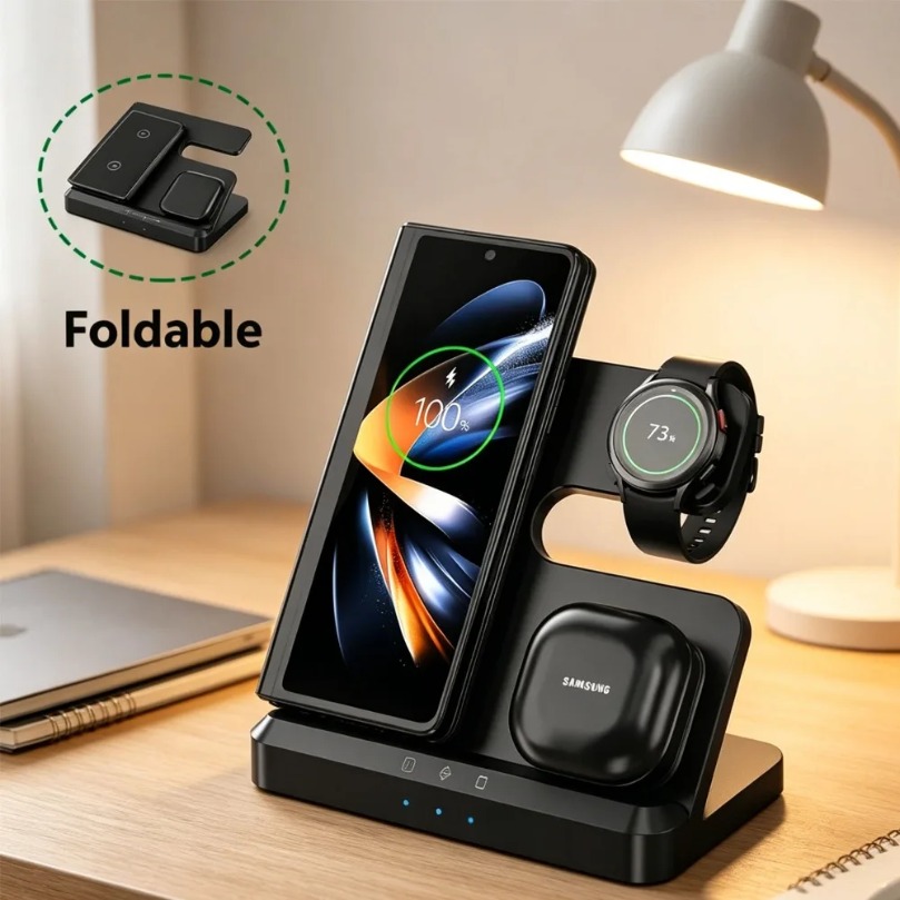 3 in 1 Fast Wireless Charger F - đánh giá và giá Watch Charger Cable