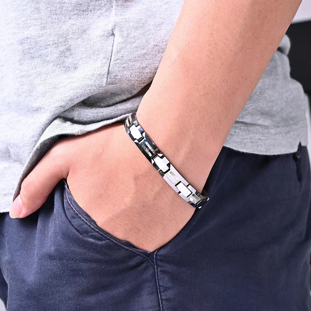 10mm Havey Punk Black Ceramic  - đánh giá và giá Ceramic Link Bracelet