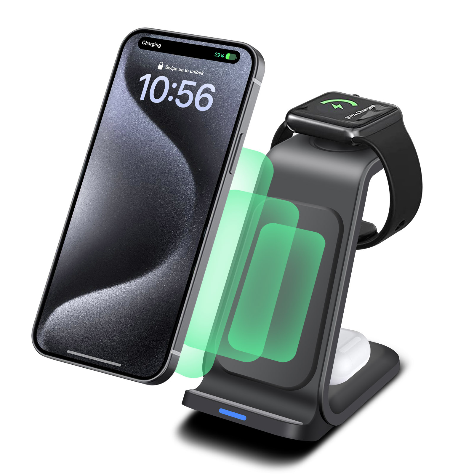 3 in 1 Charging Station for iP - đánh giá và giá Smartwatch X