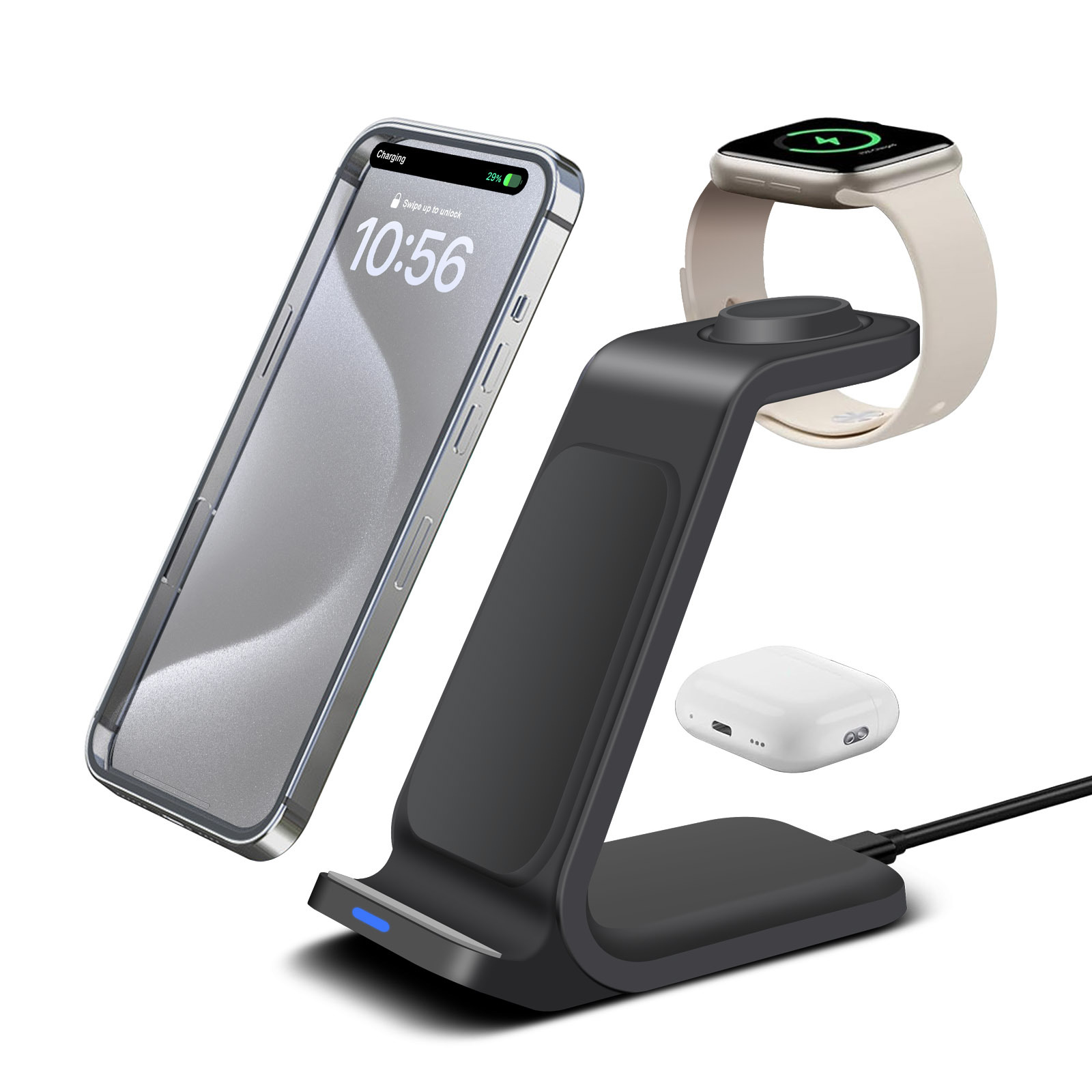 3 in 1 Charging Station for iP - đánh giá và giá Smartwatch X