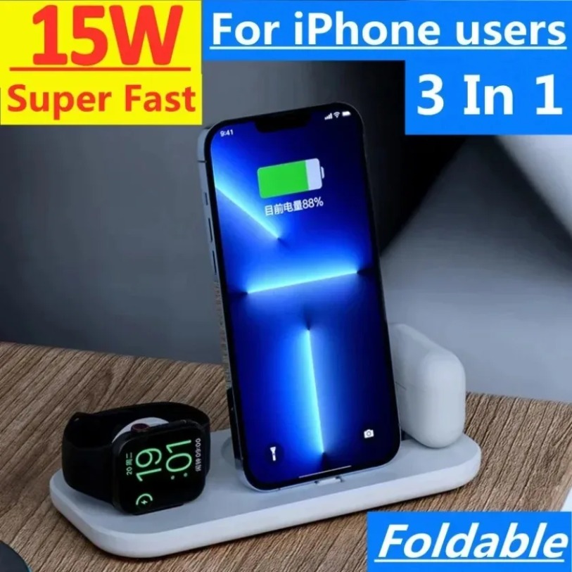3 In 1 Wireless Charger Stand  - đánh giá và giá Smartwatch X12