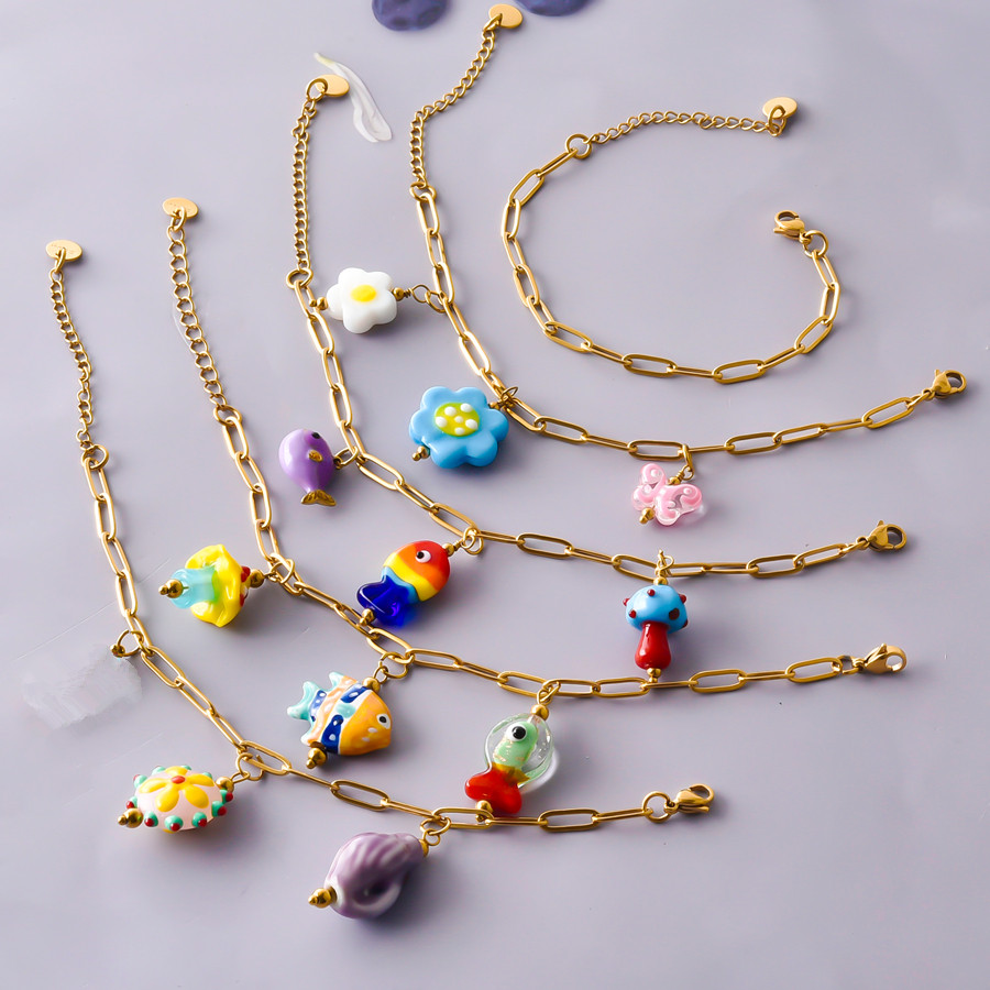 1Pc Stainless Steel Multicolor - đánh giá và giá Ceramic Link Bracelet