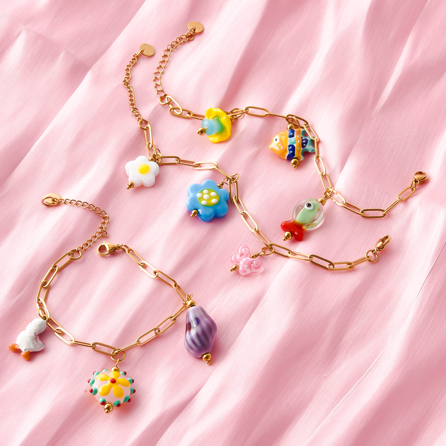 1Pc Stainless Steel Multicolor - đánh giá và giá Ceramic Link Bracelet
