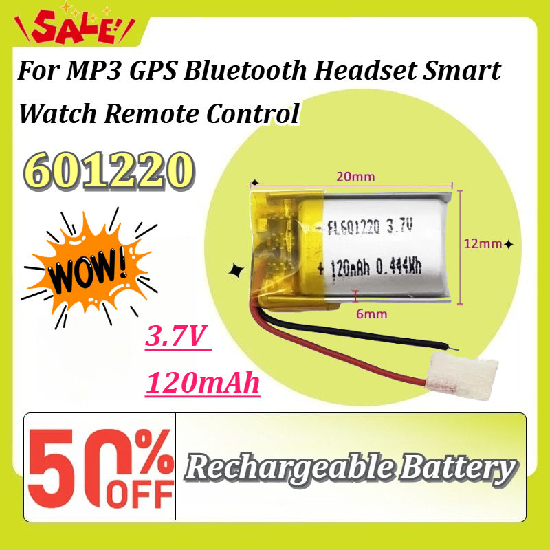 New 3.7V 120mAh 601220 Li-Po R - đánh giá và giá Smartwatch Headset