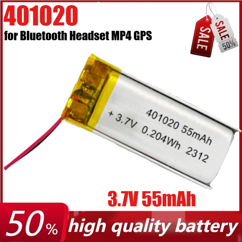 401020 3.7V 55mAh Lithium Poly - đánh giá và giá Smartwatch Headset