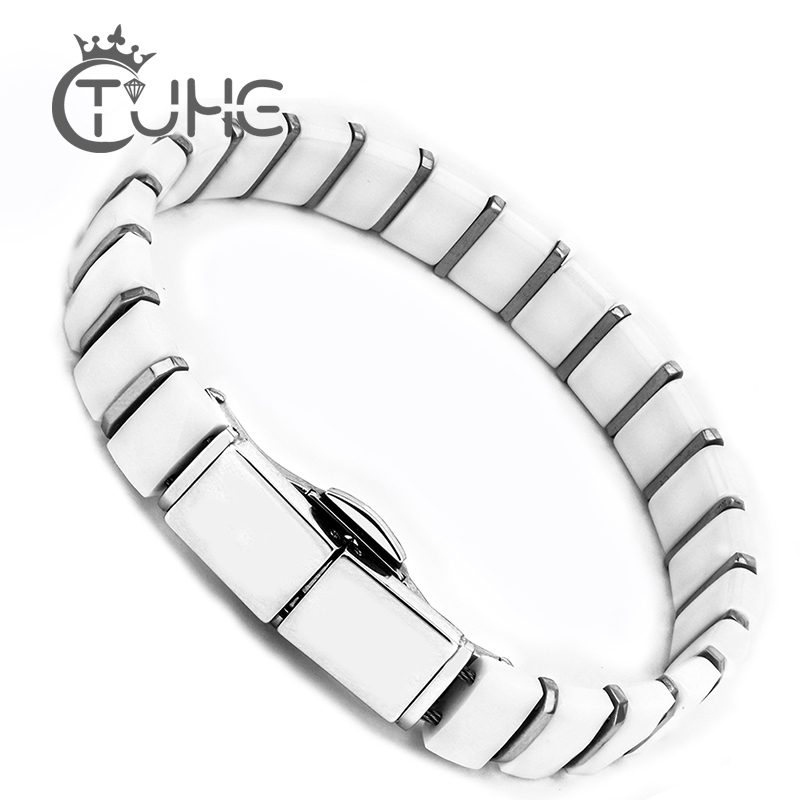 Trắng Đen Nam Sức Khỏe Vòng Ta - đánh giá và giá Ceramic Link Bracelet