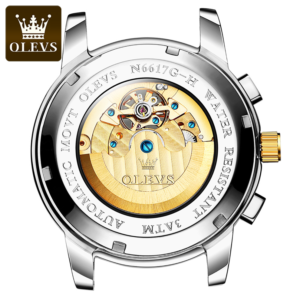 OLEVS 6617 Men's Classic Mecha - đánh giá và giá Leather Classic Strap