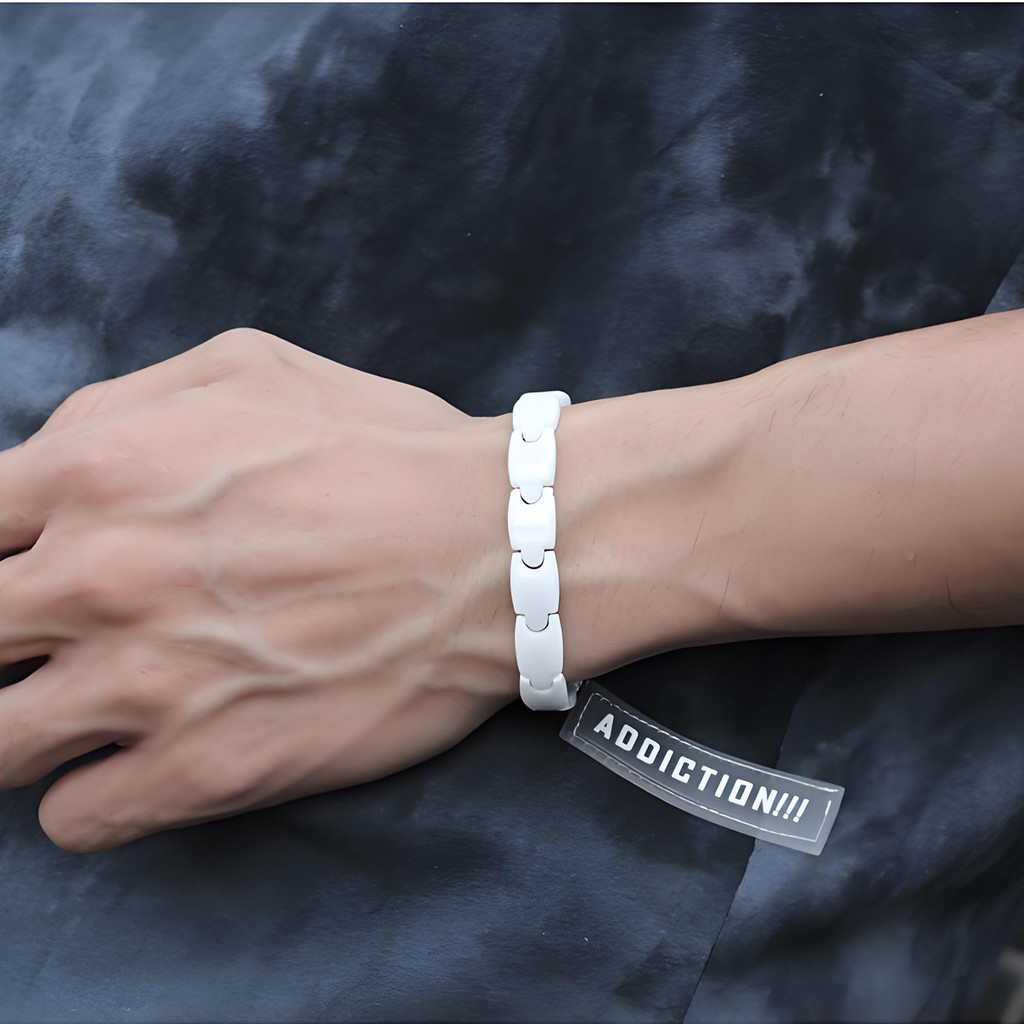 Aradoo Premium Ceramic Hematit - đánh giá và giá Ceramic Link Bracelet
