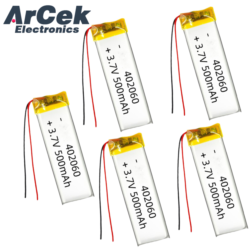 5PCS 3.7V 500mAh 402060 Lipo P - đánh giá và giá Smartwatch Headset