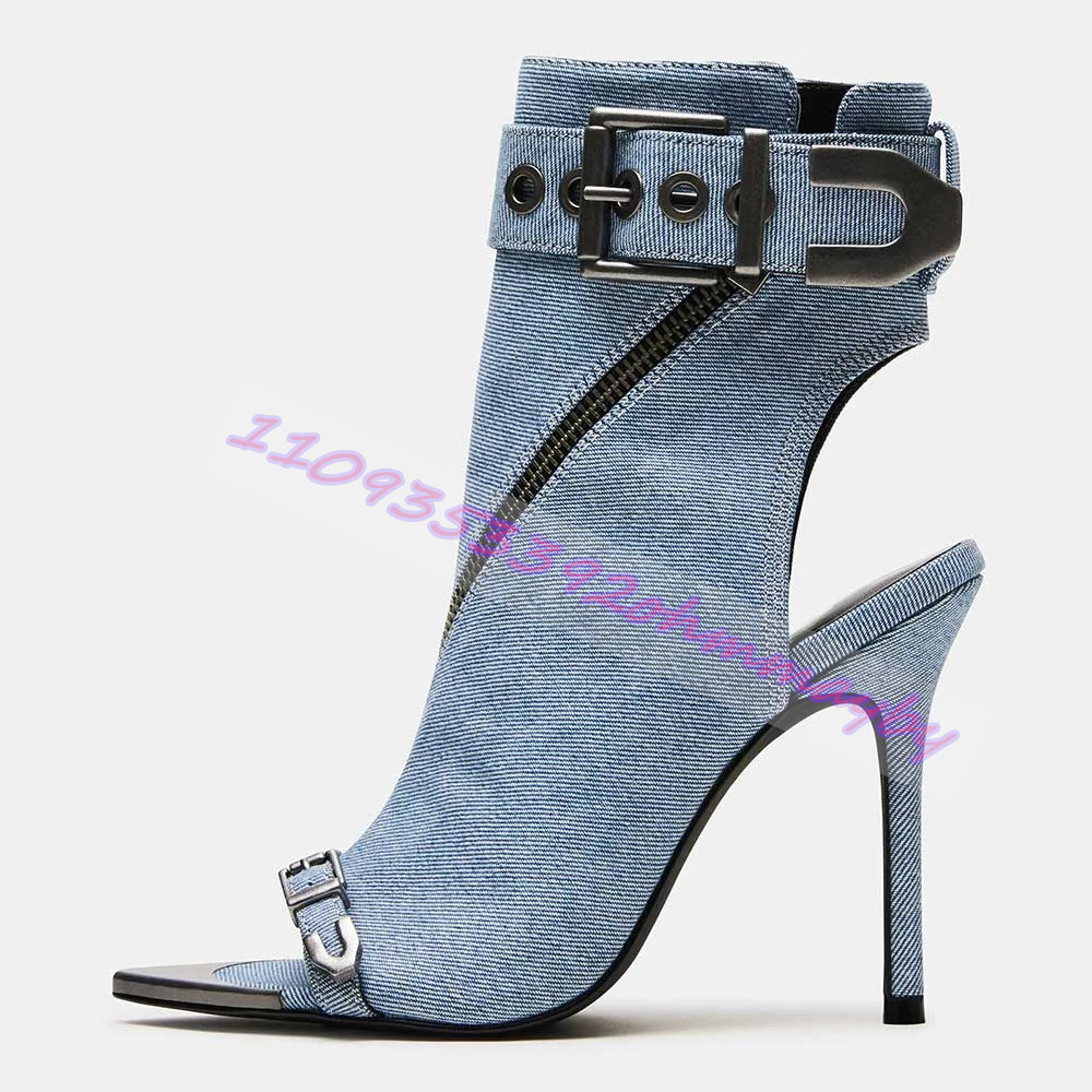 Summer Blue Denim Pointed-Toe  - đánh giá và giá Leather Classic Strap
