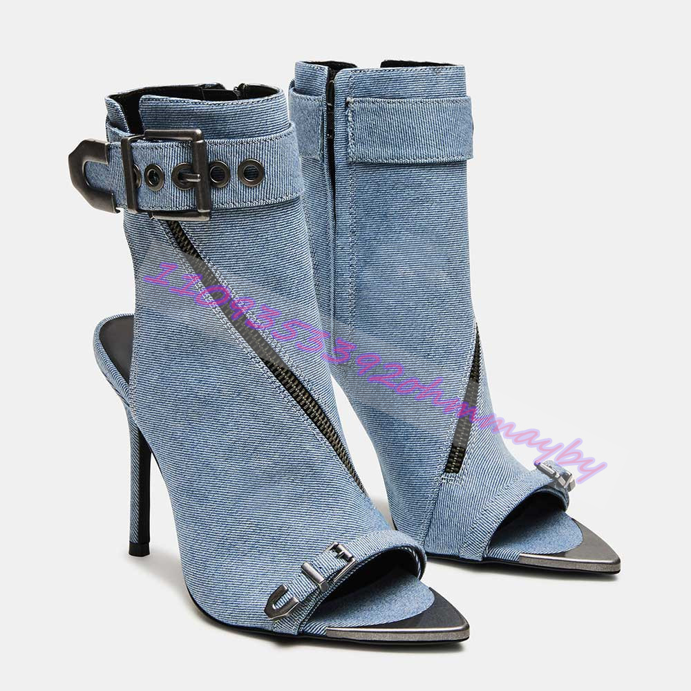 Summer Blue Denim Pointed-Toe  - đánh giá và giá Leather Classic Strap