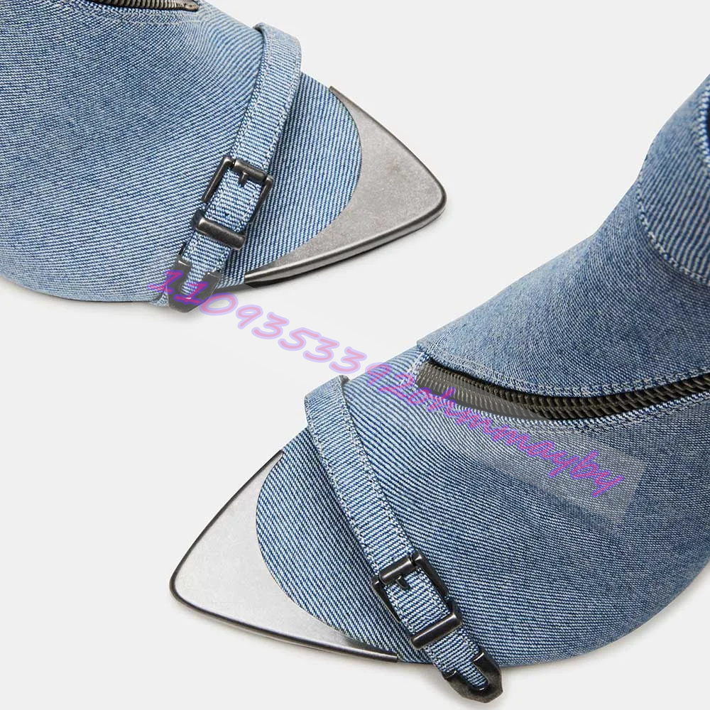 Summer Blue Denim Pointed-Toe  - đánh giá và giá Leather Classic Strap