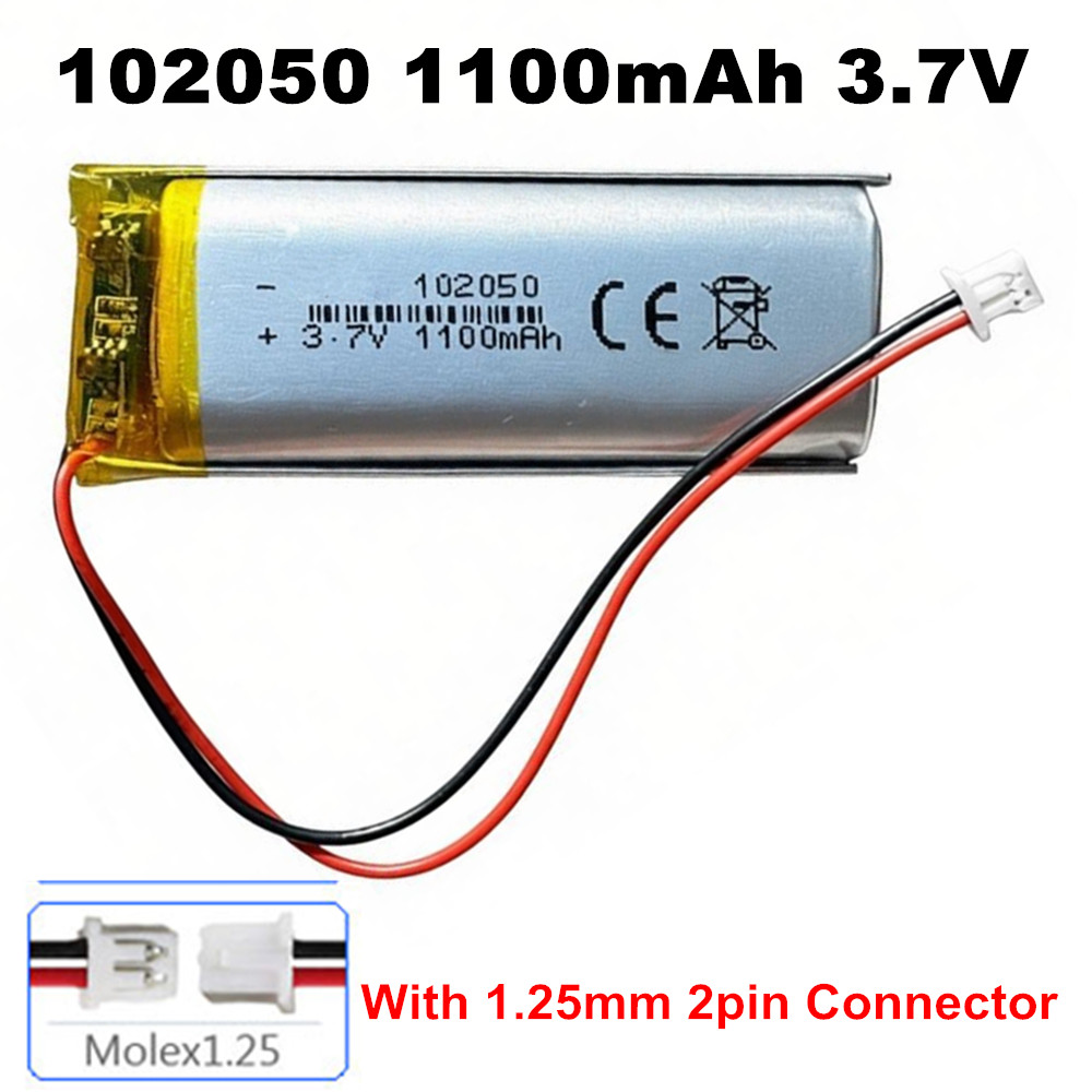 102050 3.7V 1100mAh With JST 1 - đánh giá và giá Smartwatch Headset