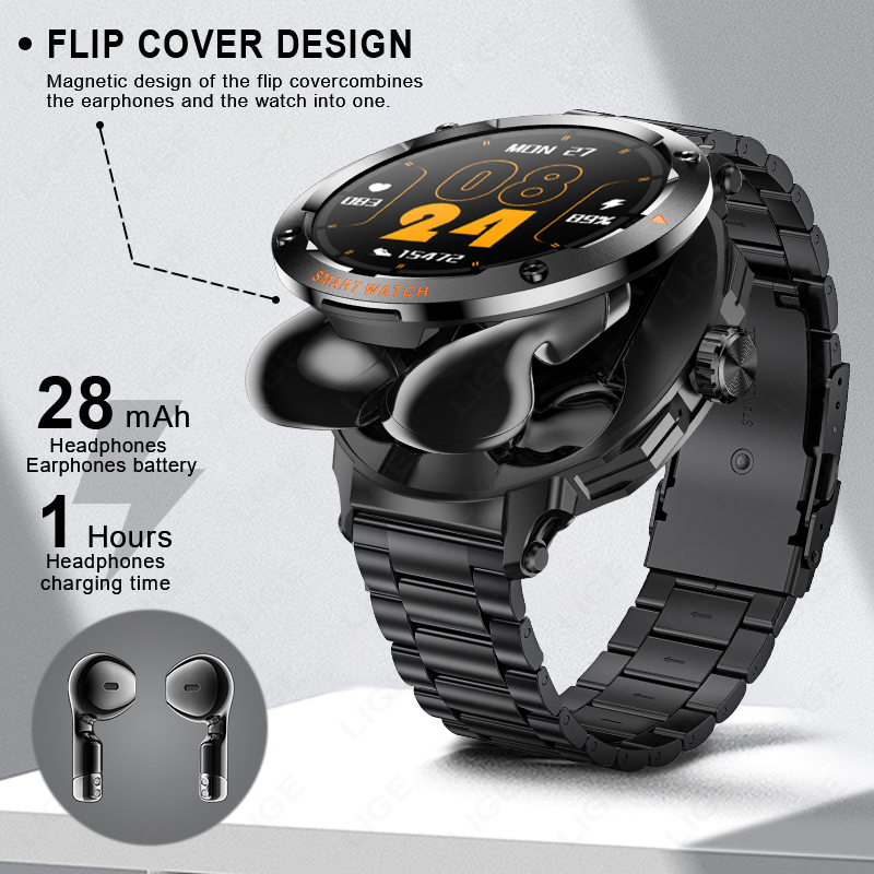 New Men's 2 In 1 Headset Smart - đánh giá và giá Smartwatch Headset