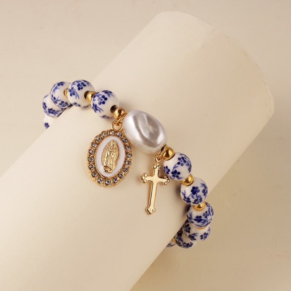 Chinese Style Blue and White P - đánh giá và giá Ceramic Link Bracelet