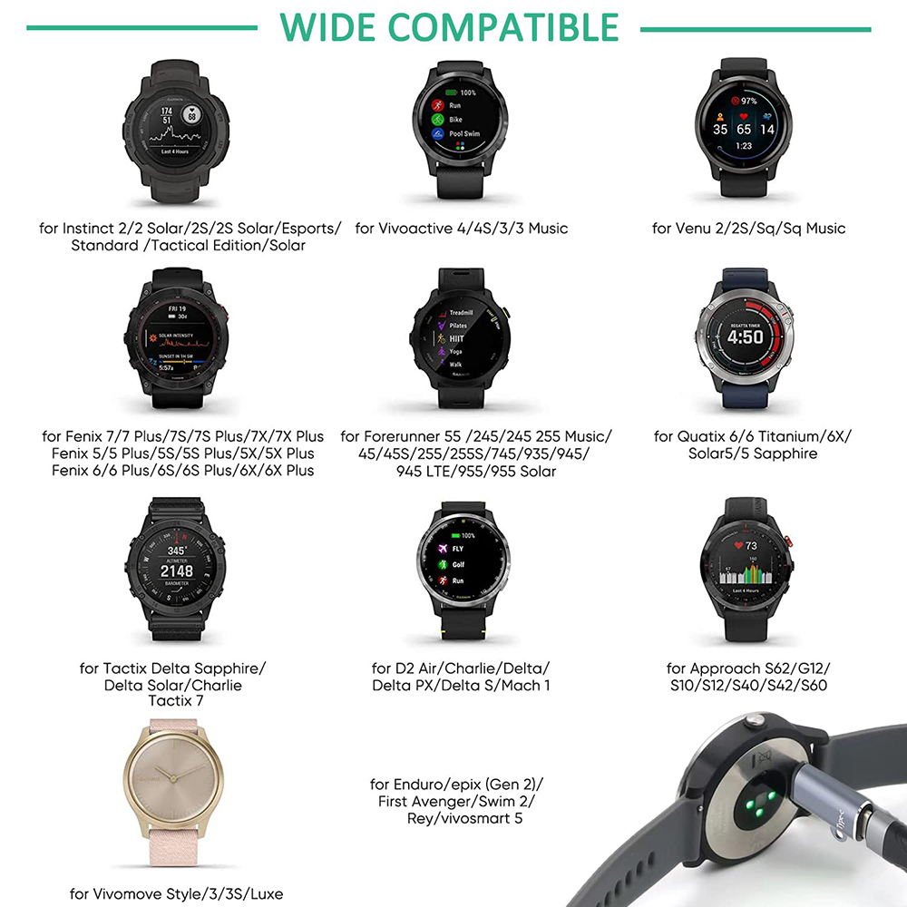 Type C/Micro USB/IOS Charging  - đánh giá và giá Garmin Smartwatch Accessories