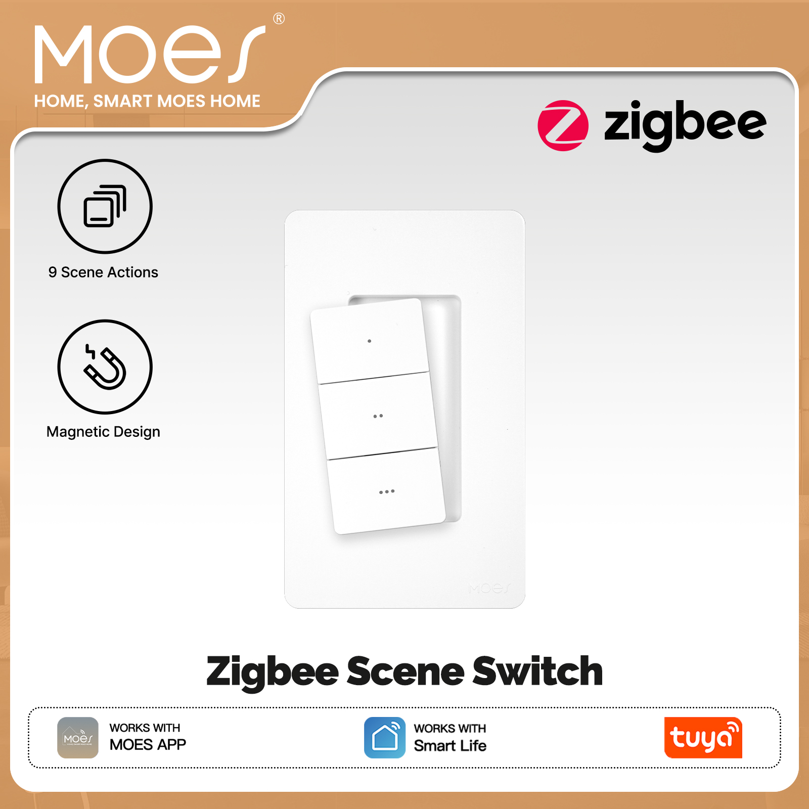 MOES Tuya Zigbee Smart Wireles - đánh giá và giá Smart Accessories
