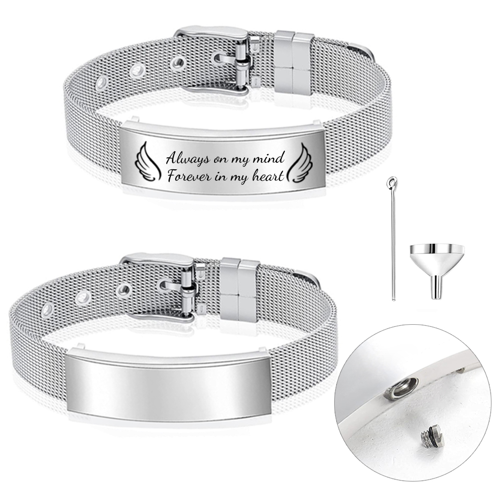 Cremation Jewelry Urn Bracelet - đánh giá và giá Stainless Mesh Band