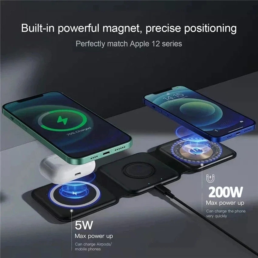 New 3in1 Foldable Wireless Cha - đánh giá và giá Smartwatch X12
