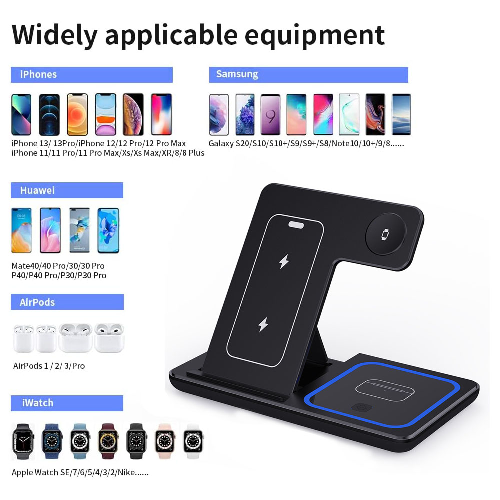 15W 3 in 1 Wireless Charger St - đánh giá và giá Watch Charger Cable