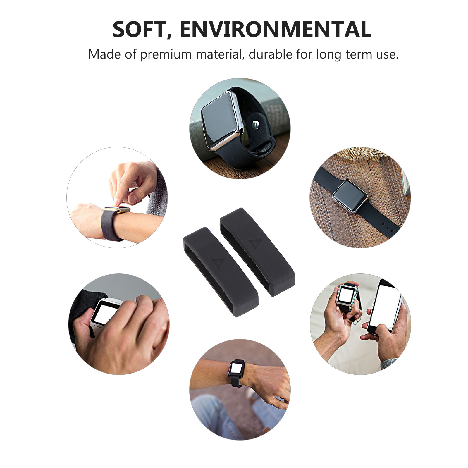 2Pcs Watch Strap Loop Flexible - đánh giá và giá Silicone Band Replacement