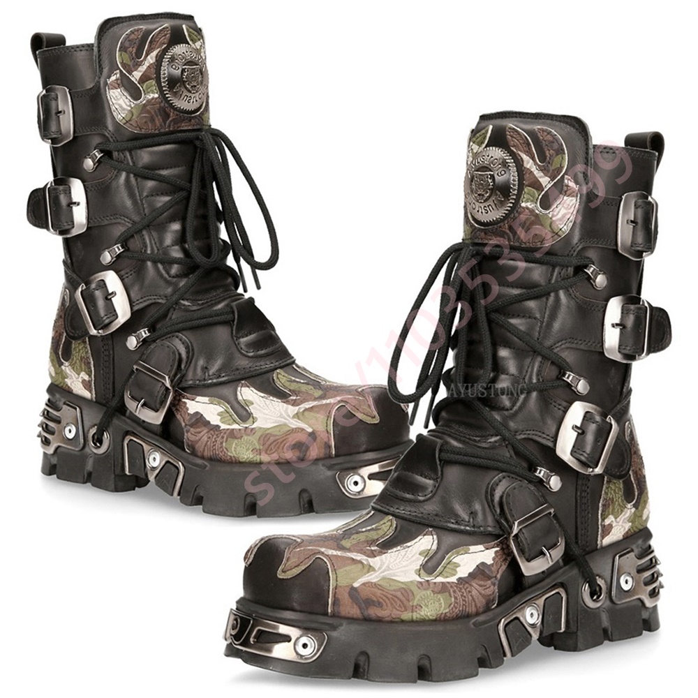 Punk Rock Camouflage Belt Buck - đánh giá và giá Leather Classic Strap