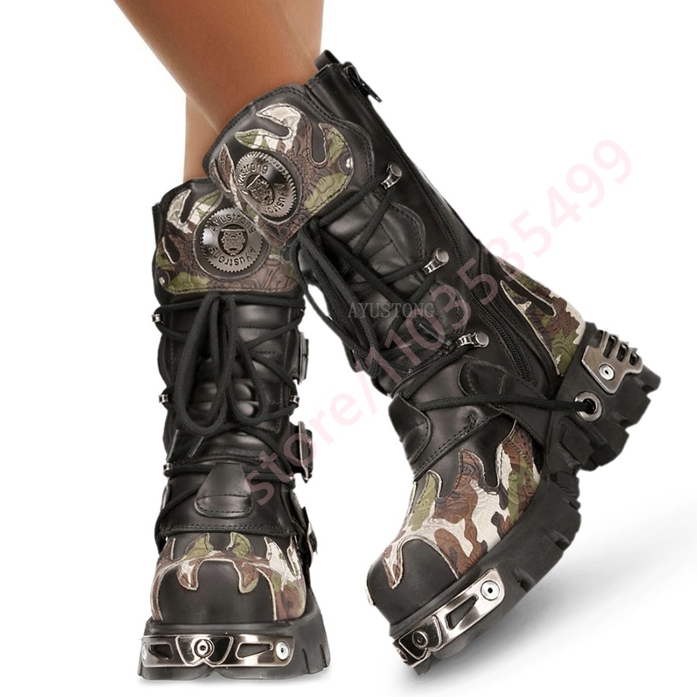 Punk Rock Camouflage Belt Buck - đánh giá và giá Leather Classic Strap