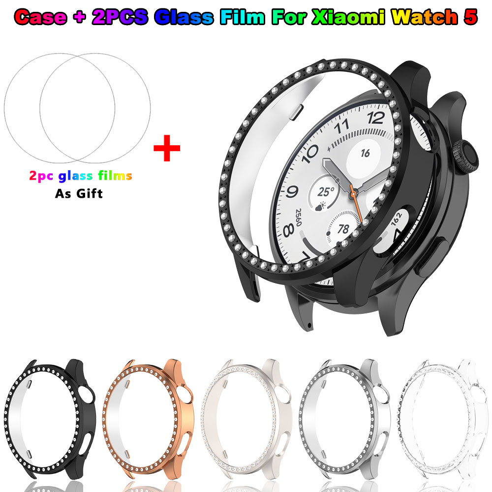 Bling PC Case + Glass Film For - đánh giá và giá Android Smartwatch Accessories