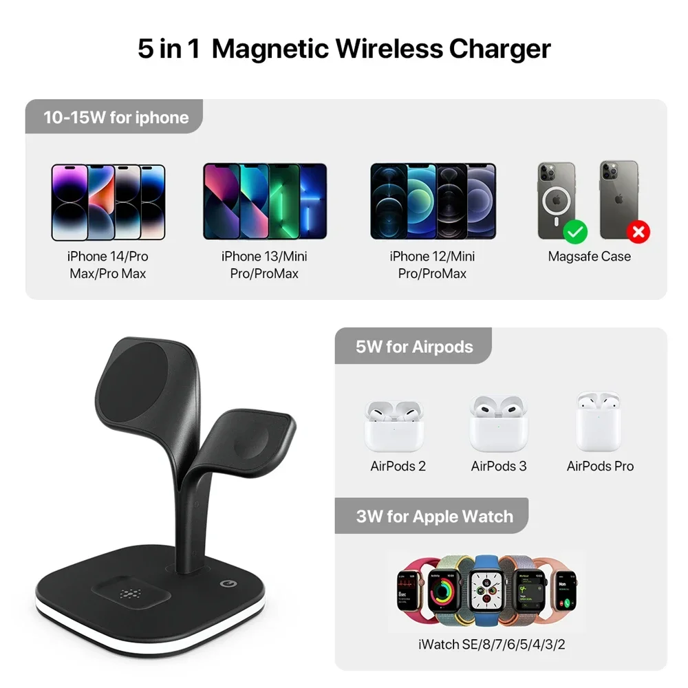 Magnetic 3 in 1 Wireless Charg - đánh giá và giá Watch Charger Cable