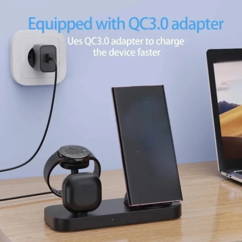 3 in 1 Wireless Charger Dual C - đánh giá và giá Watch Charger Cable