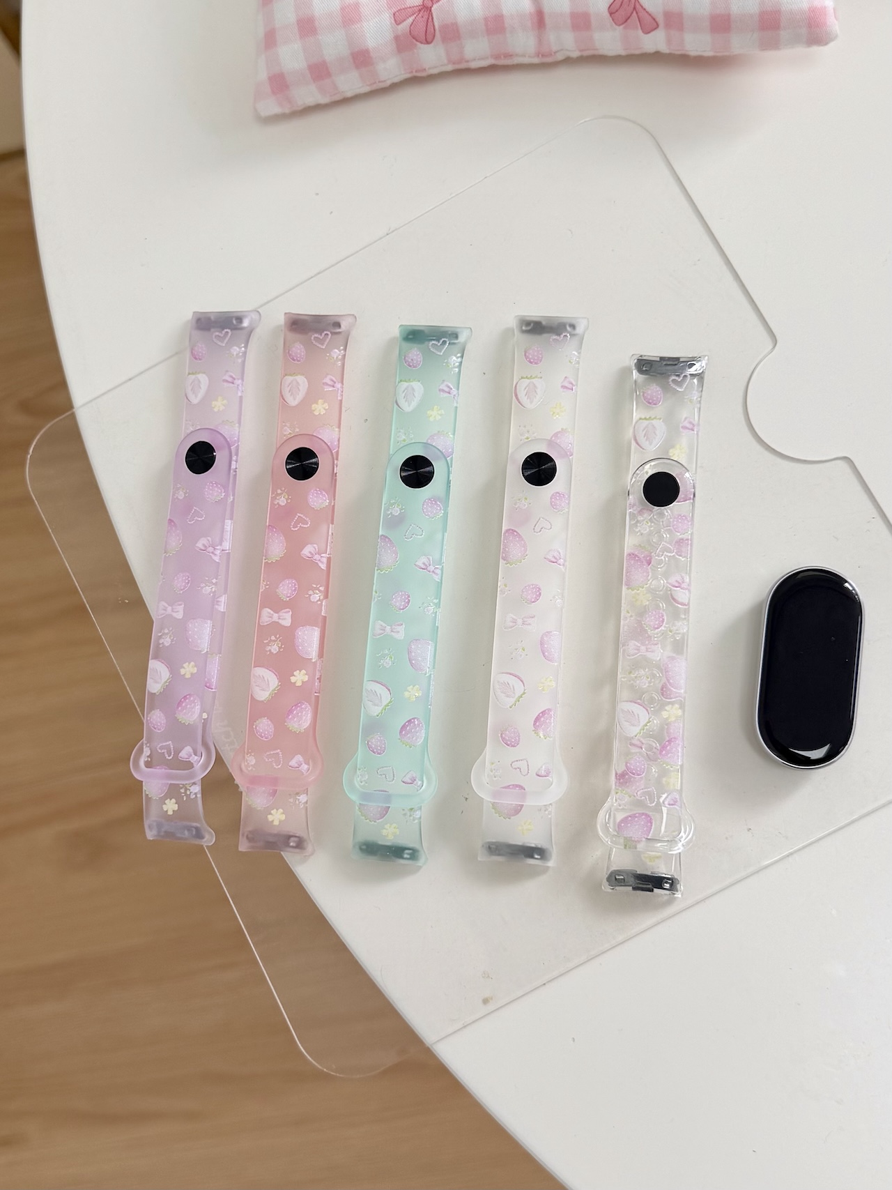 Super Cute Strawberry Bow Prin - đánh giá và giá Android Smartwatch Accessories