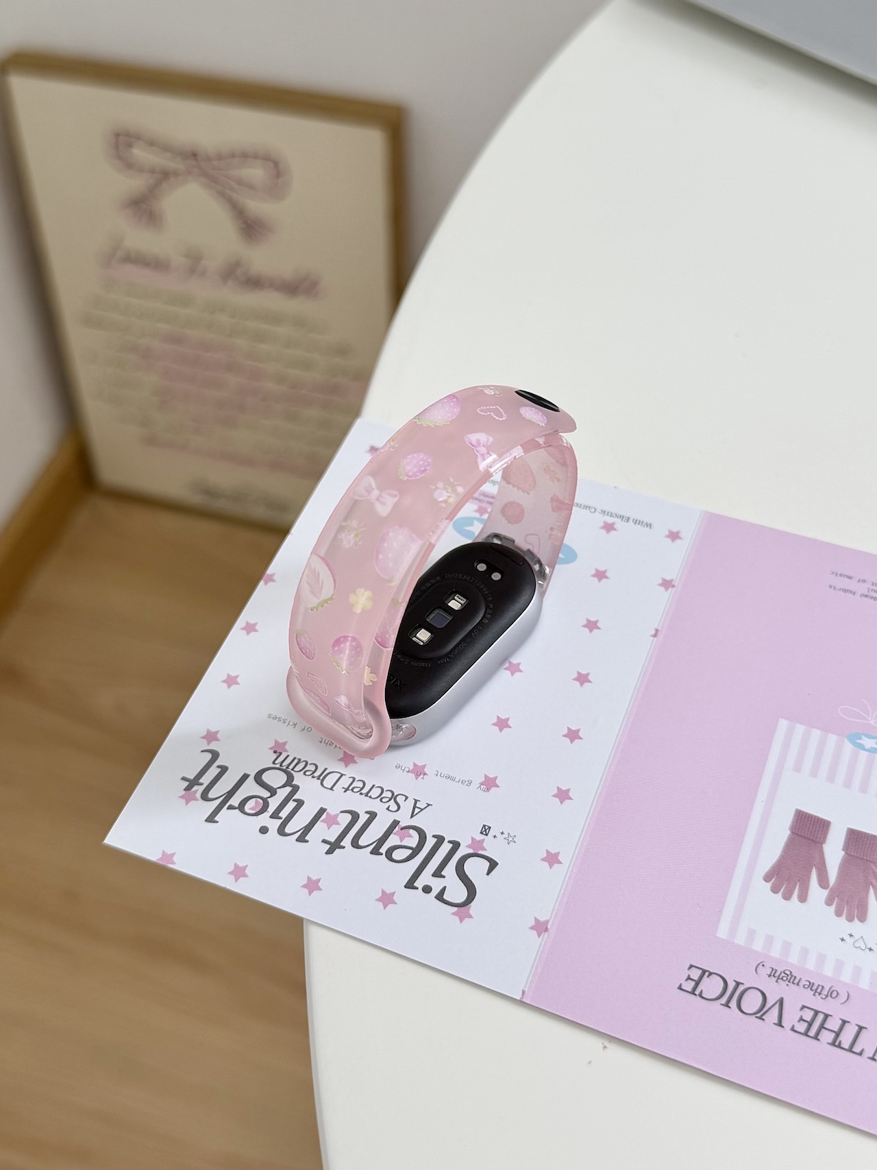 Super Cute Strawberry Bow Prin - đánh giá và giá Android Smartwatch Accessories