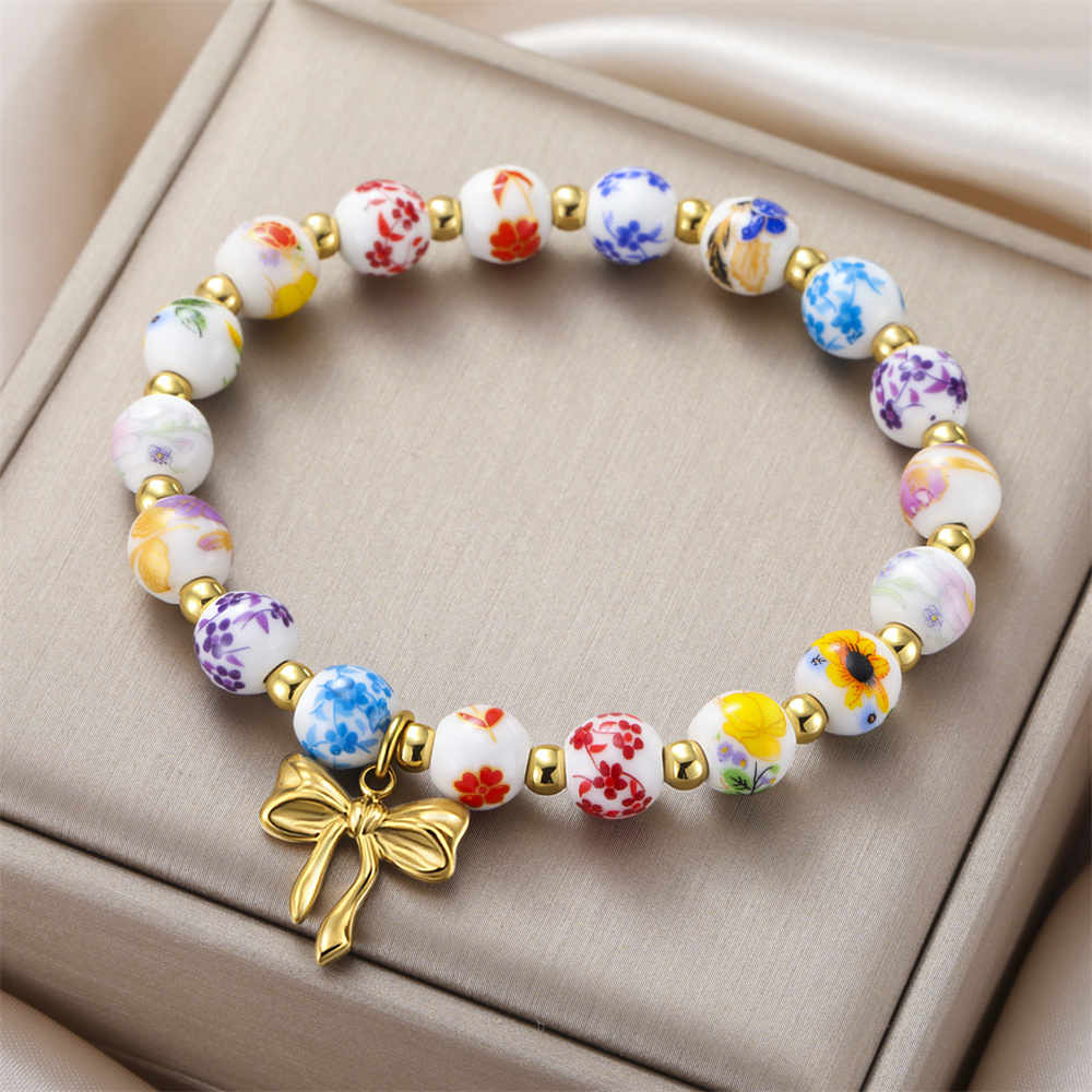 Colorful Ceramic Bead Bracelet - đánh giá và giá Ceramic Link Bracelet