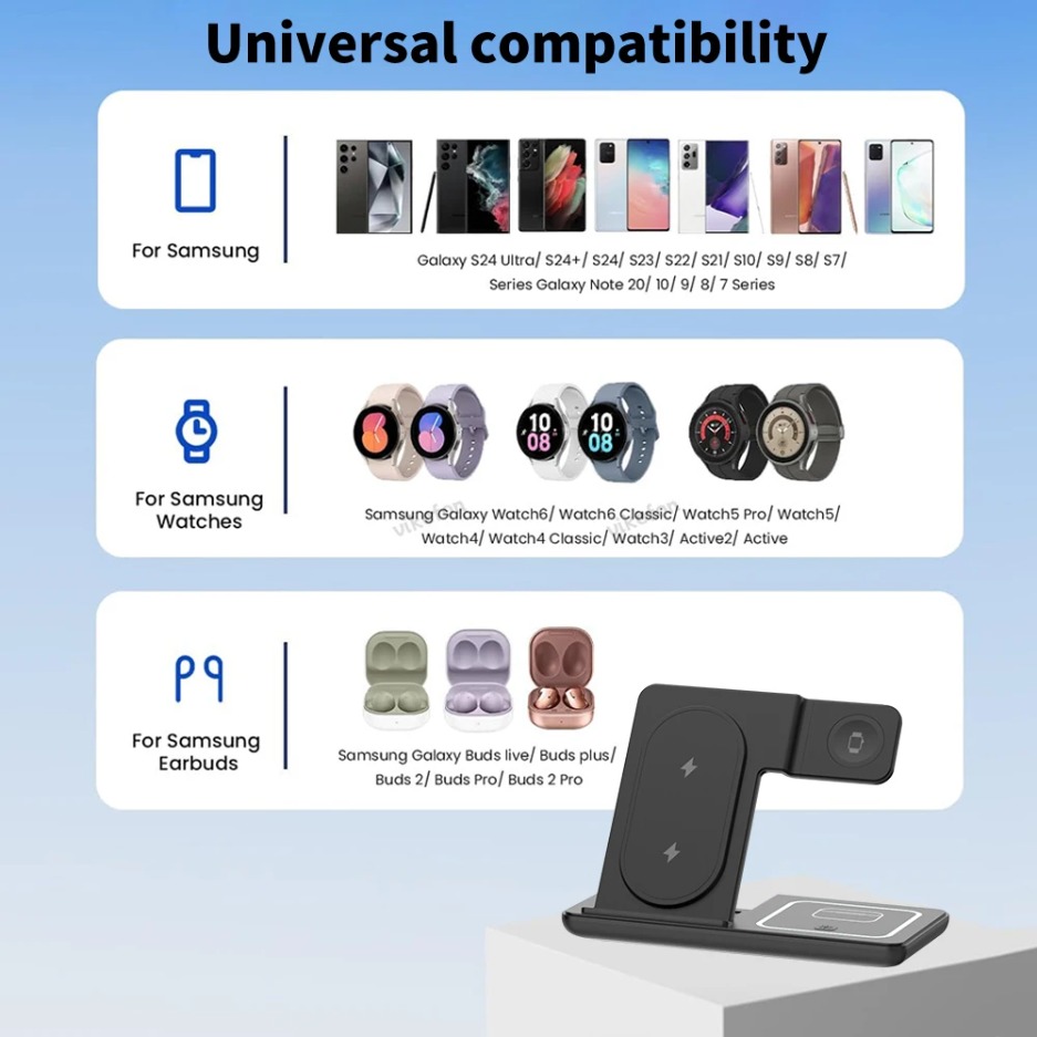 3 In 1 Foldable Wireless Charg - đánh giá và giá Watch Charger Cable
