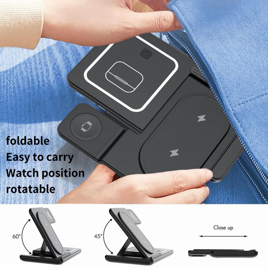 3 In 1 Foldable Wireless Charg - đánh giá và giá Watch Charger Cable