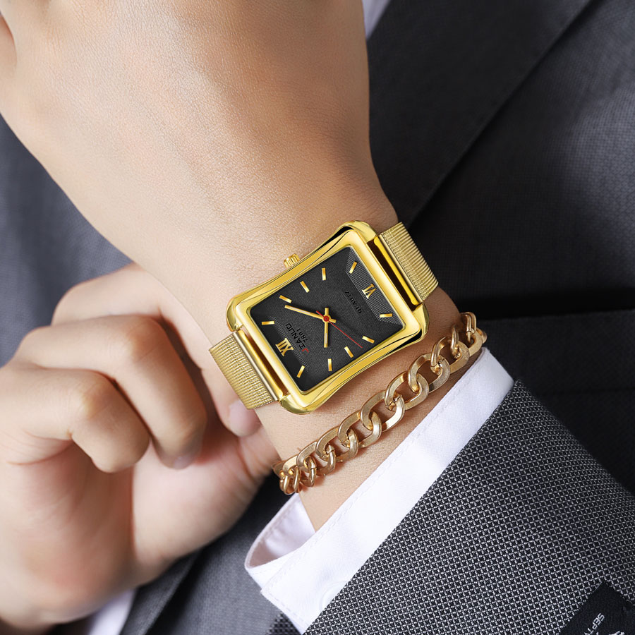 2024 New Trendy Men's Square W - đánh giá và giá Stainless Mesh Band