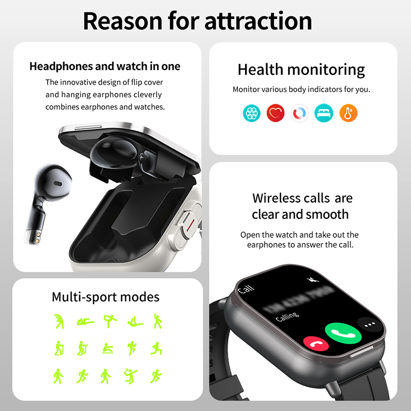 New TWS 2 in 1 Smart Watch wit - đánh giá và giá Smartwatch Headset