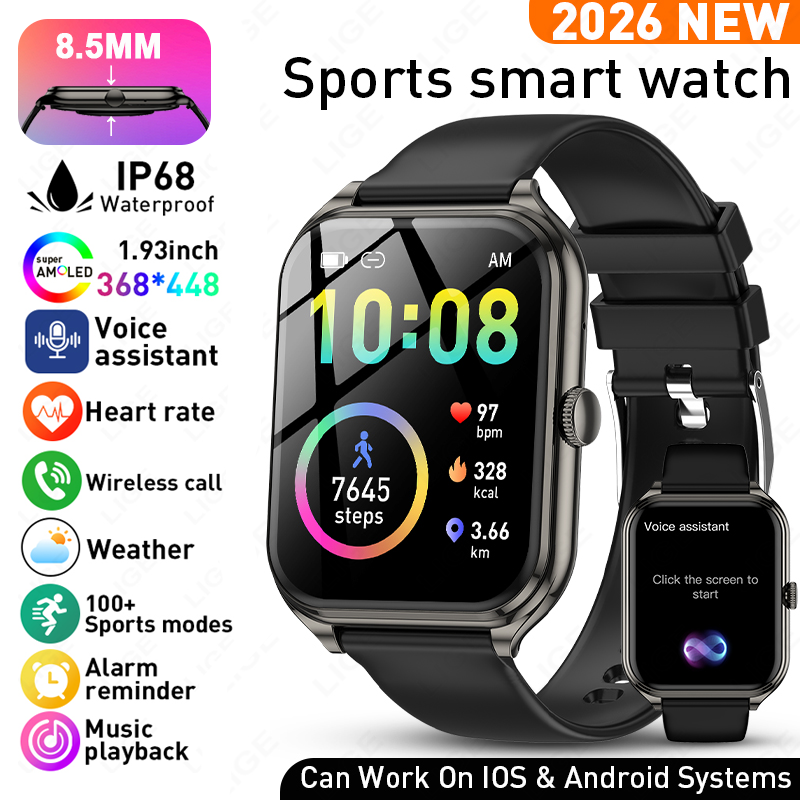 LIGE Voice Calling Smart Watch - đánh giá và giá Smartwatch X12