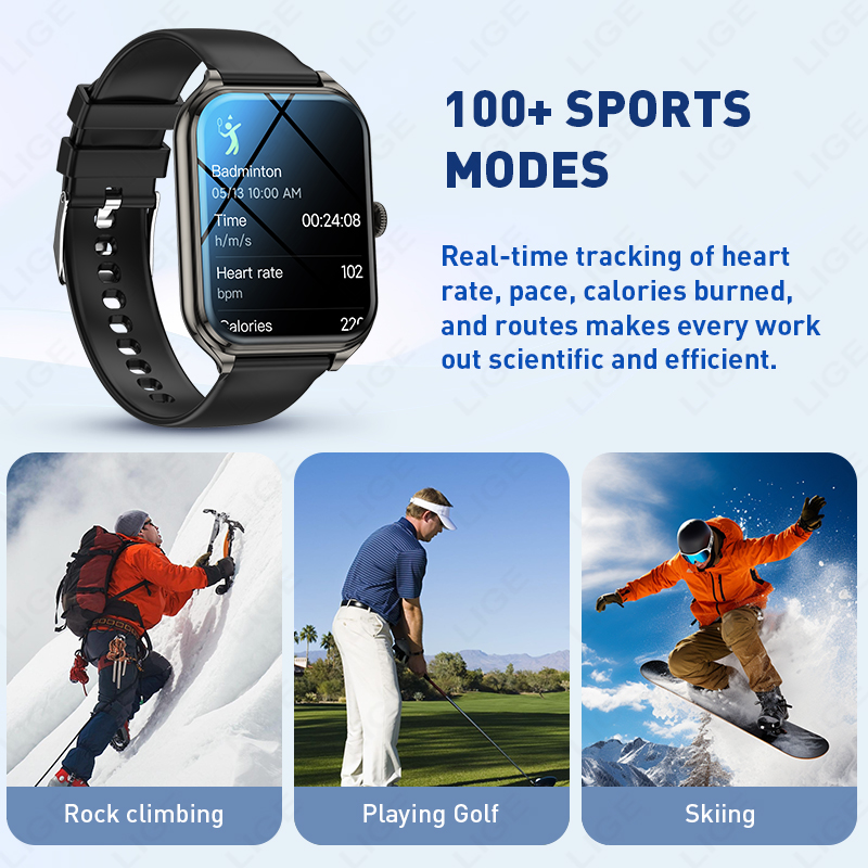 LIGE Voice Calling Smart Watch - đánh giá và giá Smartwatch X12