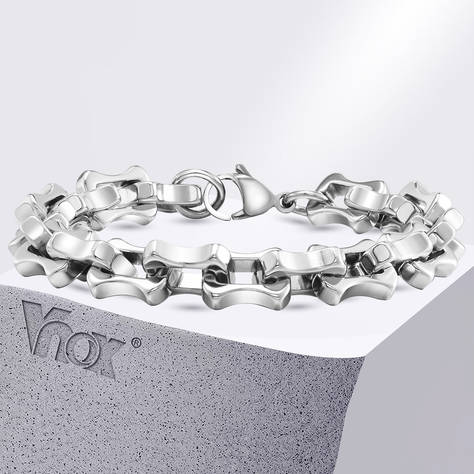 Vnox Heavy Bold Mens Chain Bra - đánh giá và giá Ceramic Link Bracelet