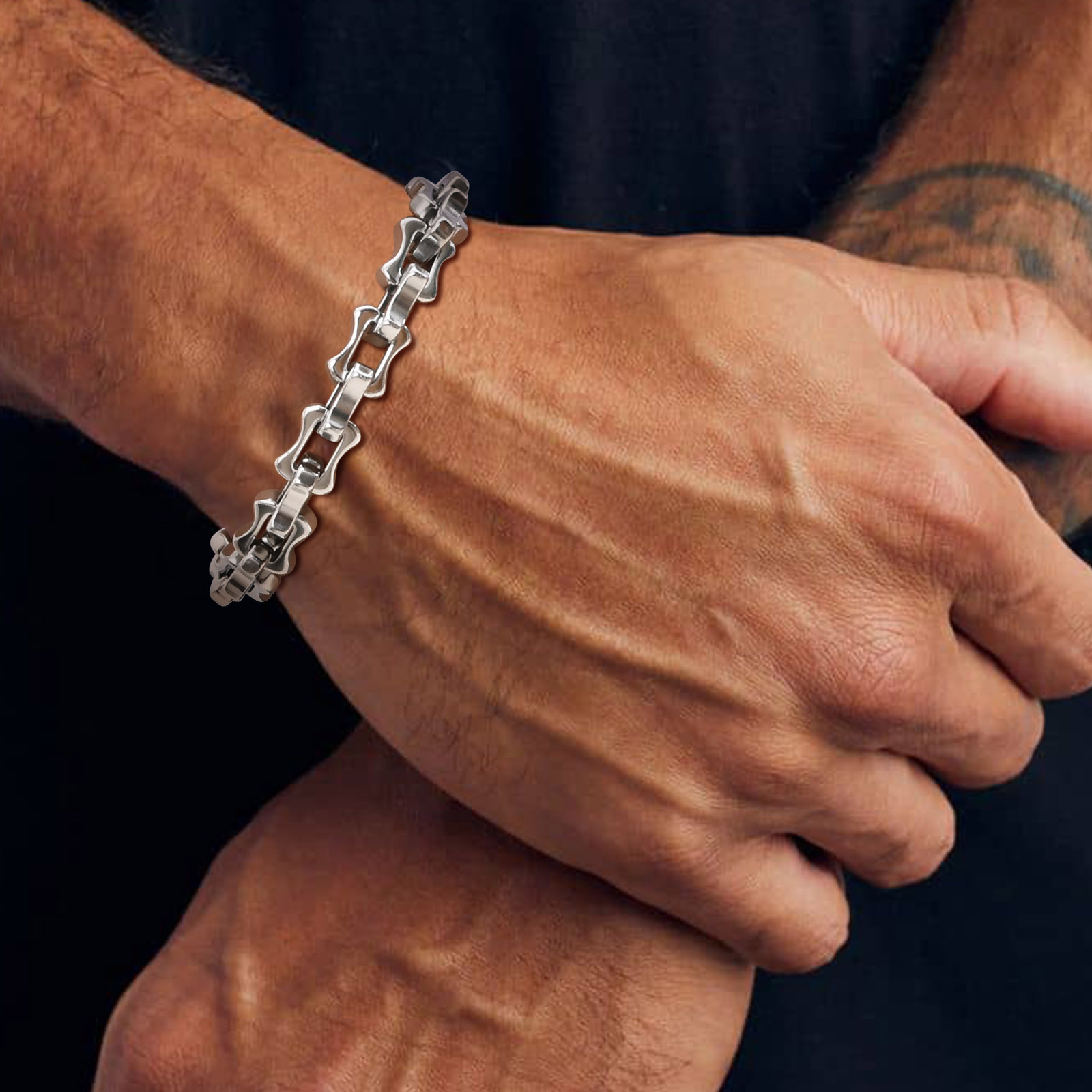 Vnox Heavy Bold Mens Chain Bra - đánh giá và giá Ceramic Link Bracelet