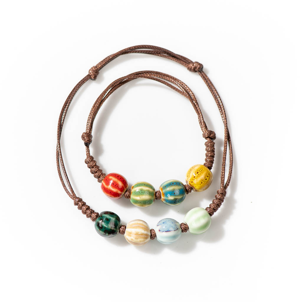 Handmade Ceramic Retro Style B - đánh giá và giá Ceramic Link Bracelet